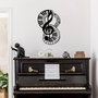 Wallity Musical 4 Escultura de pared de metal negra